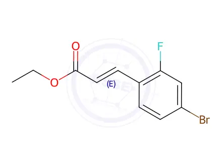 Chemical structure of Ethyl (2E)-3-(4-bromo-2-fluorophenyl)prop-2-enoate