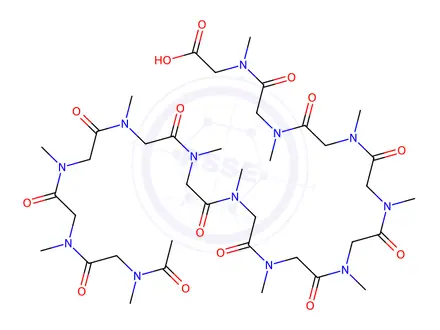 Chemical structure of Ac-pSar12-OH