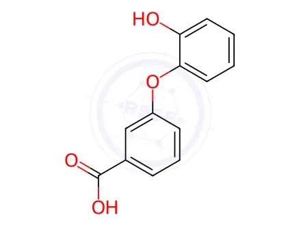 Chemical structure of m-(o-Hydroxyphenoxy)benzoic acid