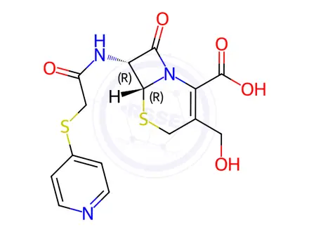 Chemical structure of Desacetyl cefapirin