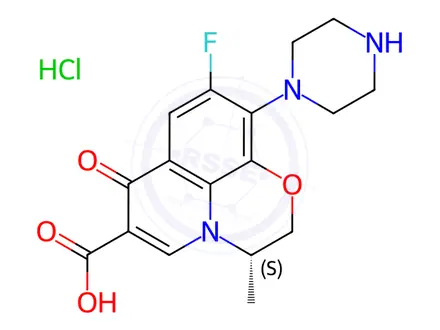 Chemical structure of Levofloxacin Impurity 2 Hydrochloride (Levofloxacin Hemihydrate EP Impurity B Hydrochloride)