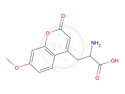 Chemical structure of 2-amino-3-(7-methoxy-4-coumaryl)propionic acid