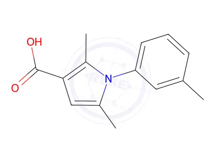 Chemical structure of 2,5-Dimethyl-1-(3-methylphenyl)-1H-pyrrole-3-carboxylic Acid