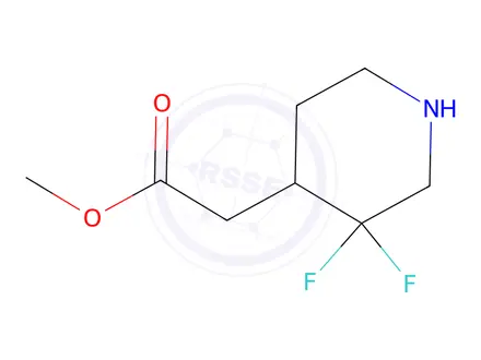 Chemical structure of Methyl 2-(3,3-difluoropiperidin-4-yl)acetate
