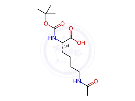 Chemical structure of Boc-Lys(Ac)-OH