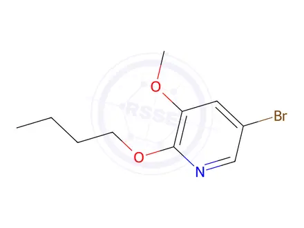 Chemical structure of 5-Bromo-2-butoxy-3-methoxypyridine