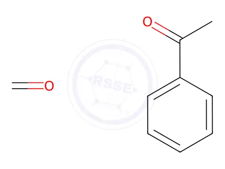 Chemical structure of Formaldehyde, polymer with 1-phenylethanone