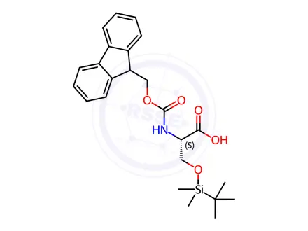 Chemical structure of Fmoc-Ser(TBDMS)-OH