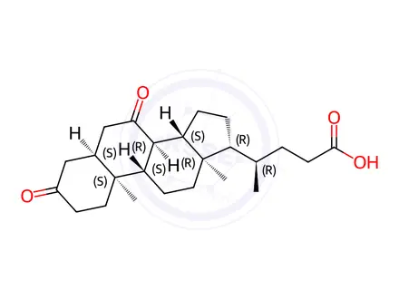 Chemical structure of 3,7-Dioxo-5beta-cholanoic acid