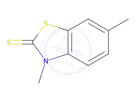 Chemical structure of 2(3H)-Benzothiazolethione,3,6-dimethyl-(9CI)