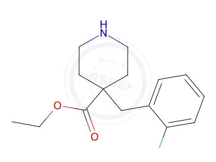 Chemical structure of Ethyl 4-(2-chlorobenzyl)piperidine-4-carboxylate