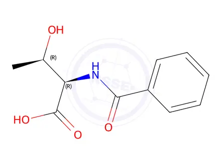 Chemical structure of N-Benzoyl-DL-threonine