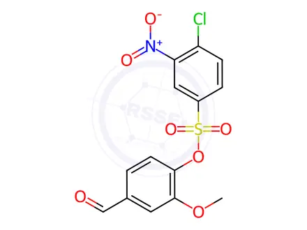 Chemical structure of 4-Formyl-2-methoxyphenyl 4-chloro-3-nitrobenzene-1-sulfonate