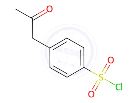 Chemical structure of 4-(2-Oxopropyl)benzene-1-sulfonyl chloride