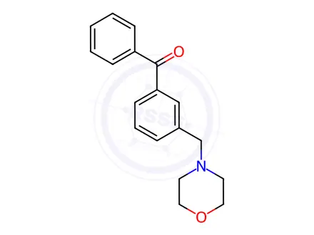 Chemical structure of 3-(Morpholinomethyl)benzophenone