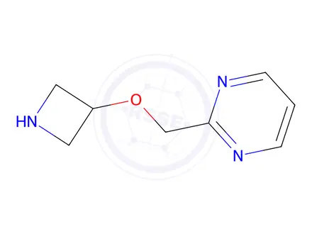 Chemical structure of 2-((Azetidin-3-yloxy)methyl)pyrimidine