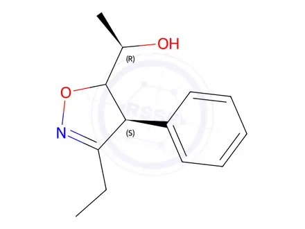 Chemical structure of (1R)-1-((4S)-3-Ethyl-4-phenyl-4,5-dihydroisoxazol-5-yl)ethanol