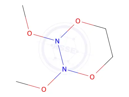 Chemical structure of 1,4,2,3-Dioxadiazine,tetrahydro-2,3-dimethoxy-,trans-(9CI)