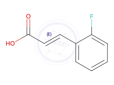 Chemical structure of 2-Fluorocinnamic Acid
