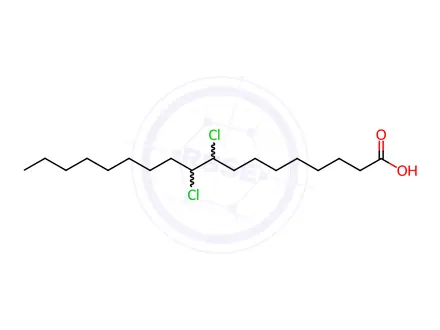 Chemical structure of 9,10-Dichlorostearic Acid