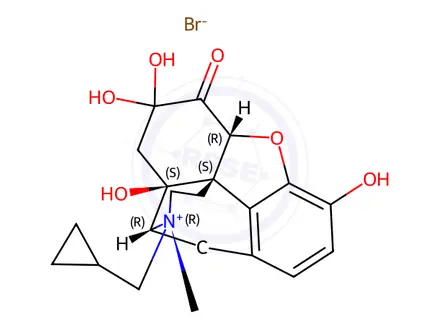 Chemical structure of 7-Dihydroxy Methylnaltrexone Bromide DISCONTINUED