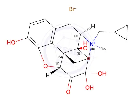 Chemical structure of 7-Dihydroxy Methylnaltrexone Bromide DISCONTINUED