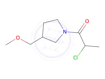 Chemical structure of 2-chloro-1-[3-(methoxymethyl)pyrrolidin-1-yl]propan-1-one
