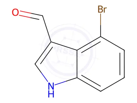 Chemical structure of 4-Bromoindole-3-carboxaldehyde