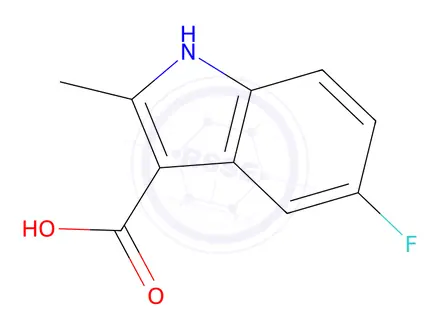 Chemical structure of 5-Fluoro-2-methyl-1H-indole-3-carboxylic Acid