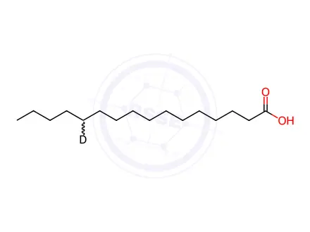 Chemical structure of Hexadecanoic-12-d1 Acid