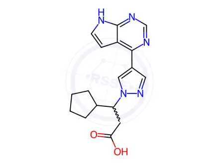 Chemical structure of rac-Ruxolitinib Impurity 2