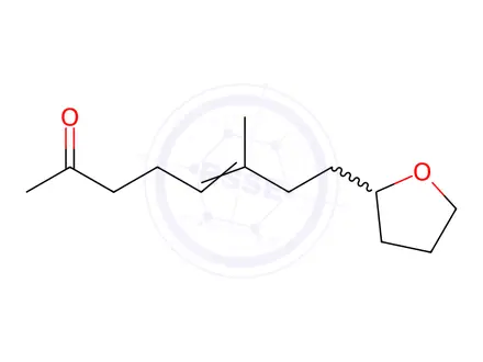 Chemical structure of 5-Octen-2-one, 6-methyl-8-(tetrahydro-2-furanyl)-