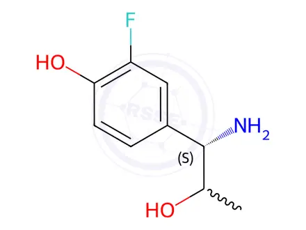 Chemical structure of 4-((1S)-1-amino-2-HYDROxypropyl)-2-fluorophenol