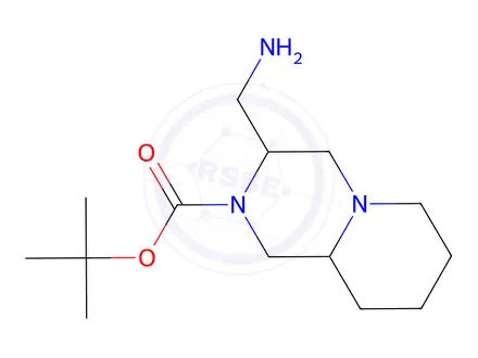 Chemical structure of tert-Butyl 3-(Aminomethyl)-octahydro-1H-pyrido[1,2-a]piperazine-2-carboxylate