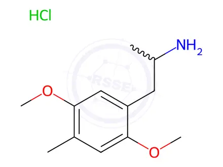 Chemical structure of 4-Methyl-2,5-dimethoxyamphetamine Hydrochloride CI(Secondary Standards traceble to USP)