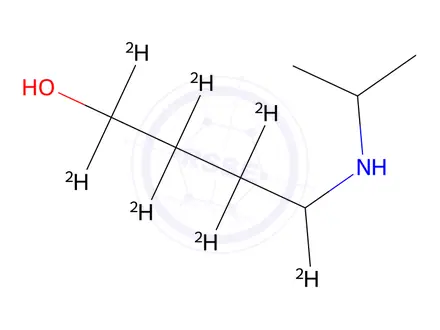 Chemical structure of 4-[(1-Methylethyl)amino]-1-butanol-d7