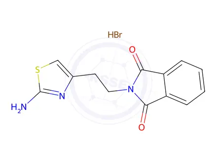 Chemical structure of 2-(2-(2-Aminothiazol-4-yl)ethyl)isoindoline-1,3-dione hydrobromide