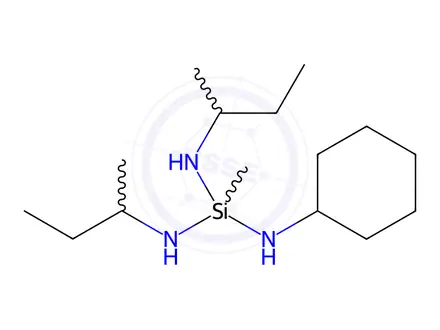 Chemical structure of N-cyclohexyl-1-methyl-N',N''-bis(1-methylpropyl)silanetriamine
