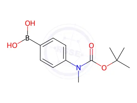 Chemical structure of (4-((Tert-butoxycarbonyl)(methyl)amino)phenyl)boronic acid