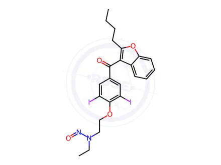 Chemical structure of N-Nitroso Amiodarone EP Impurity B