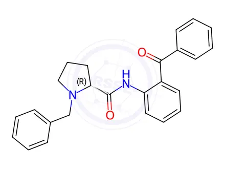 Chemical structure of (R)-N-(2-Benzoylphenyl)-1-benzylpyrrolidine-2-carboxamide