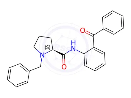 Chemical structure of (S)-2-[N'-(N-BENZYLPROLYL)AMINO]BENZOPHENONE