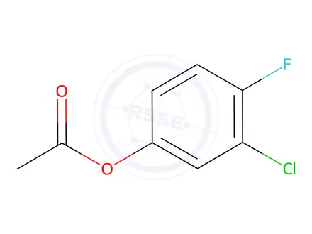 Chemical structure of Acetic acid 3-chloro-4-fluoro-phenyl ester