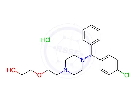 Chemical structure of Hydroxyzine Hydrochloride