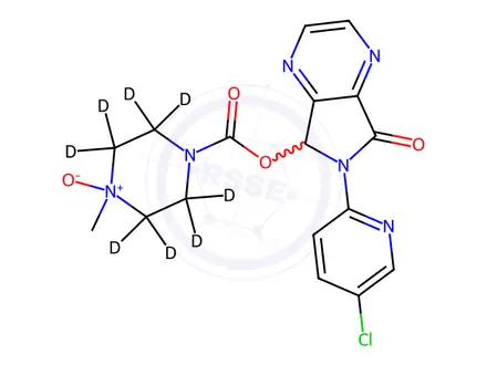 Chemical structure of Zopiclone Impurity 1-d8 (Zopiclone EP Impurity A-d8)