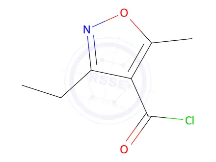 Chemical structure of 3-Ethyl-5-methylisoxazole-4-carbonyl chloride