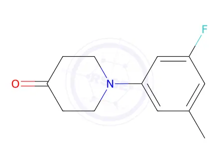 Chemical structure of 1-(3-FLUORO-5-METHYLPHENYL)PIPERIDIN-4-ONE