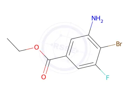 Chemical structure of Ethyl 3-amino-4-bromo-5-fluorobenzoate