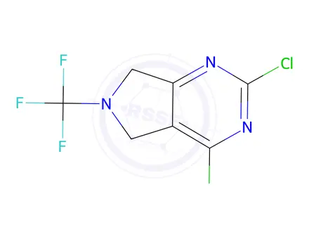 Chemical structure of 2,4-Dichloro-6-(trifluoromethyl)-6,7-dihydro-5H-pyrrolo[3,4-d]pyrimidine