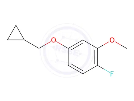 Chemical structure of Benzene, 4-(cyclopropylmethoxy)-1-fluoro-2-methoxy-